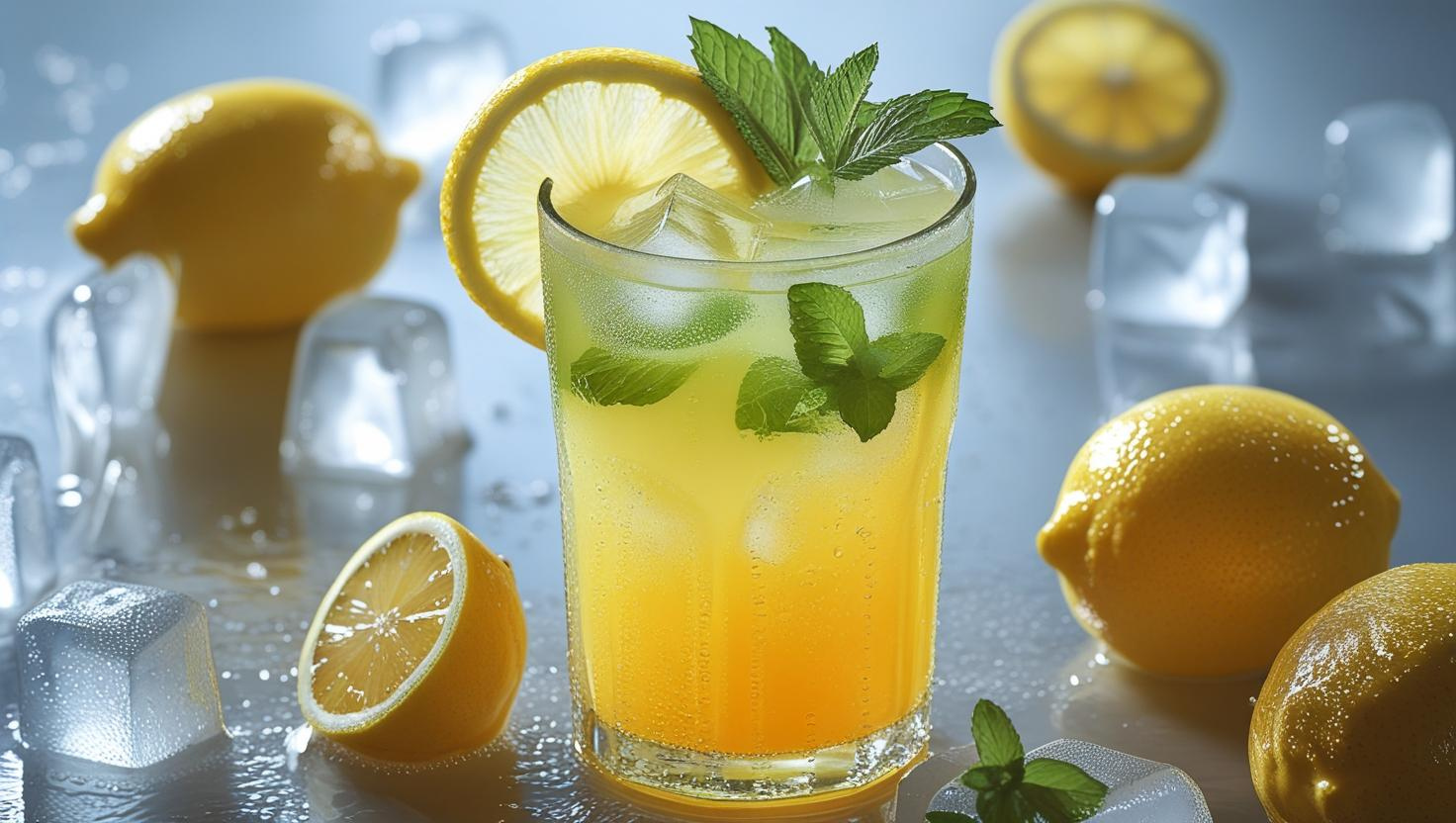 🍋 Drink sem álcool Refrescante Tropical em Camadas