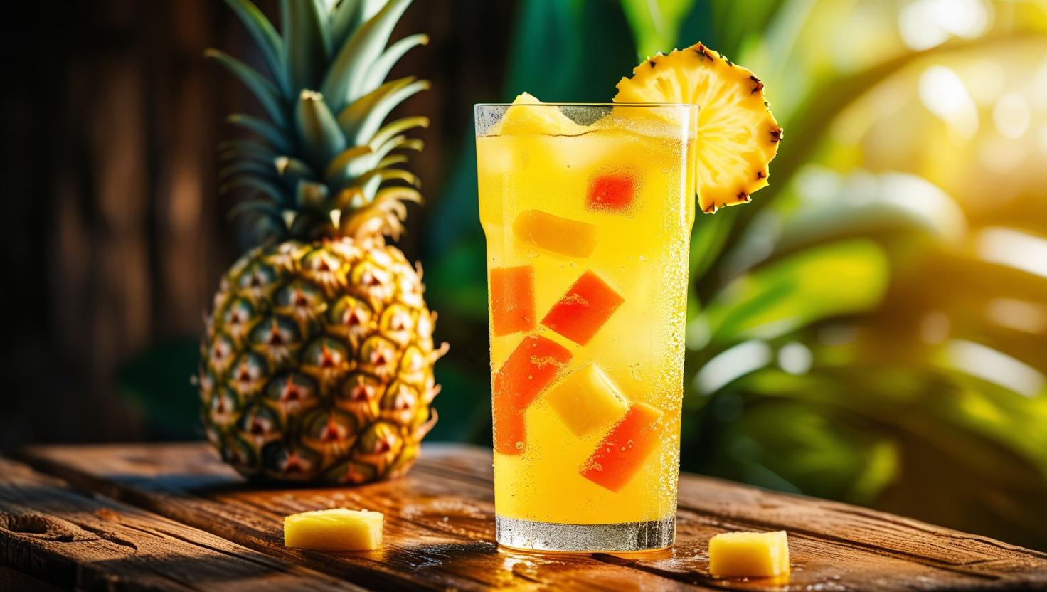 🍍 Suco DETOX de Abacaxi com Cenoura e Limão – Detox Refrescante